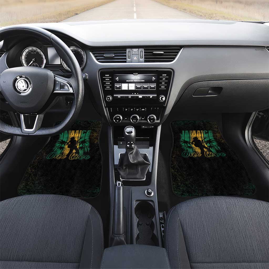 Afro-Jamaican One Love Grunge Car Mats Jamrock - African Pride