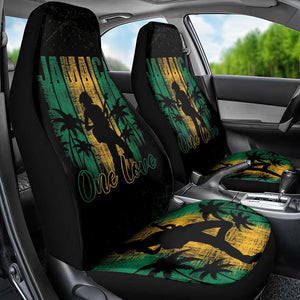 Afro-Jamaican One Love Grunge Car Seat Cover Jamrock - African Pride