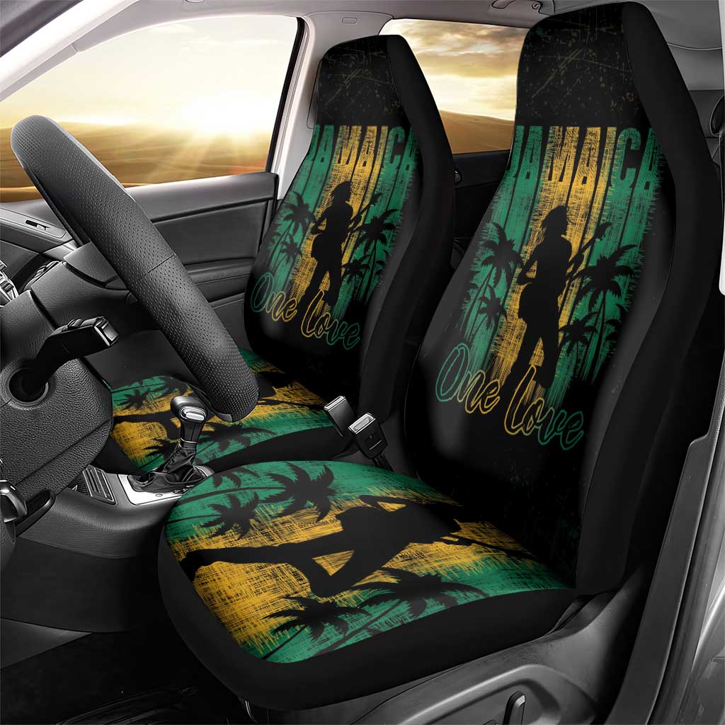 Afro-Jamaican One Love Grunge Car Seat Cover Jamrock - African Pride