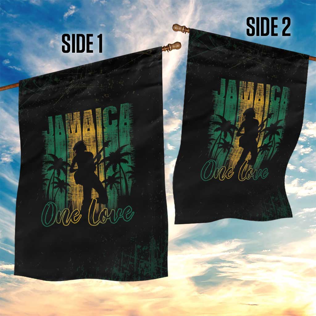 Afro-Jamaican One Love Grunge Garden Flag Jamrock - African Pride