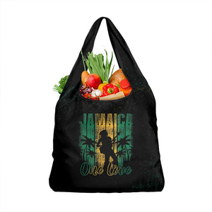 Afro-Jamaican One Love Grunge Grocery Bag Jamrock - African Pride