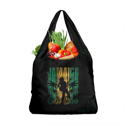 Afro-Jamaican One Love Grunge Grocery Bag Jamrock - African Pride