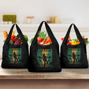 Afro-Jamaican One Love Grunge Grocery Bag Jamrock - African Pride