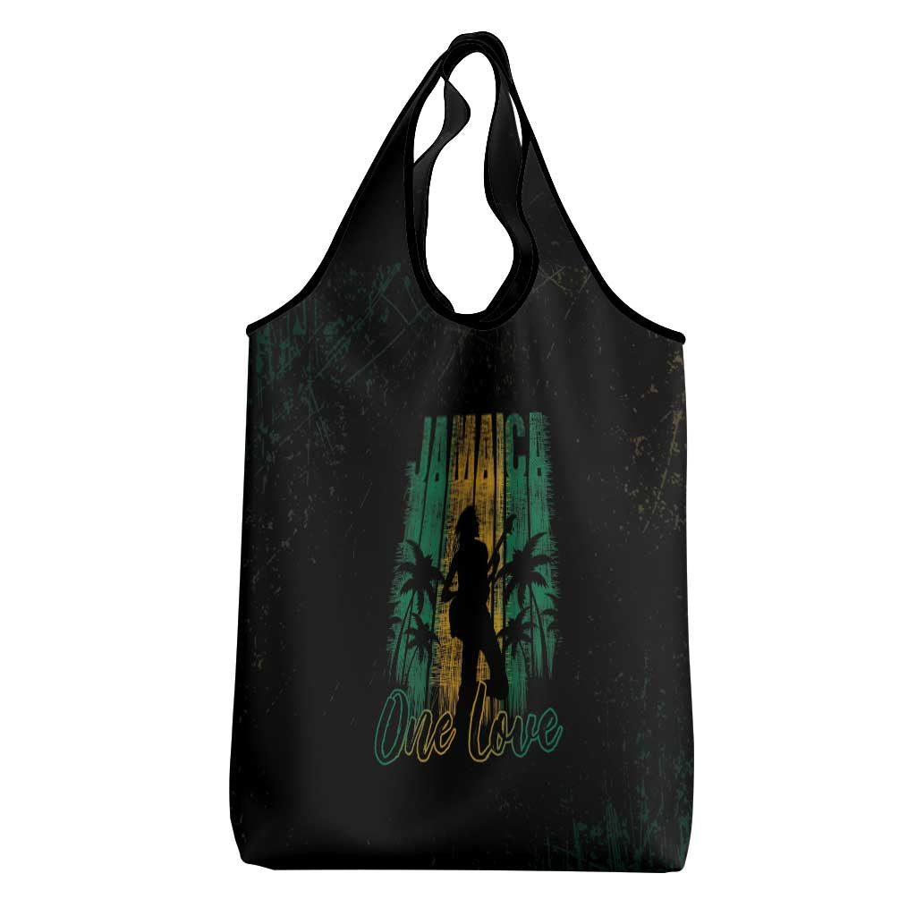 Afro-Jamaican One Love Grunge Grocery Bag Jamrock - African Pride