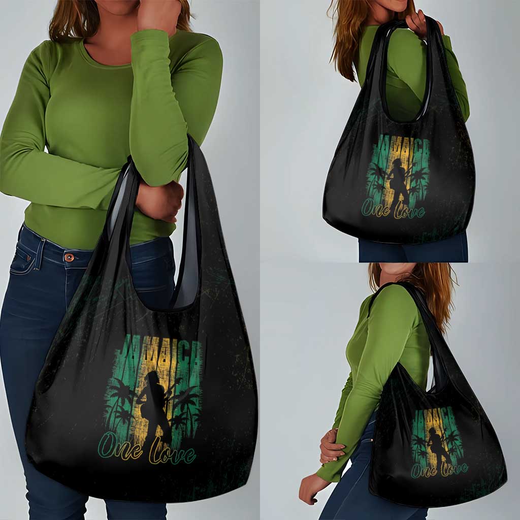 Afro-Jamaican One Love Grunge Grocery Bag Jamrock - African Pride