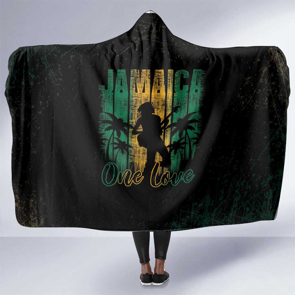 Afro-Jamaican One Love Grunge Hooded Blanket Jamrock - African Pride