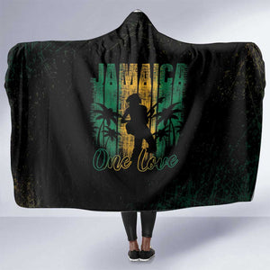 Afro-Jamaican One Love Grunge Hooded Blanket Jamrock - African Pride