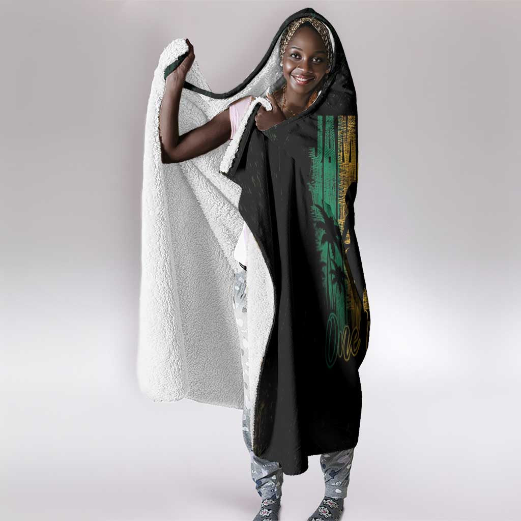 Afro-Jamaican One Love Grunge Hooded Blanket Jamrock - African Pride