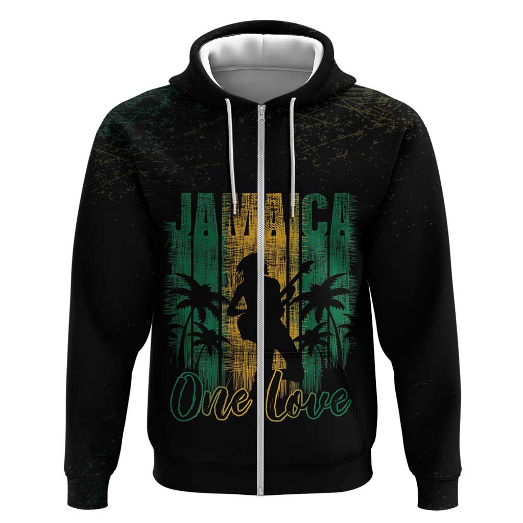 Afro-Jamaican One Love Grunge Hoodie Jamrock - African Pride