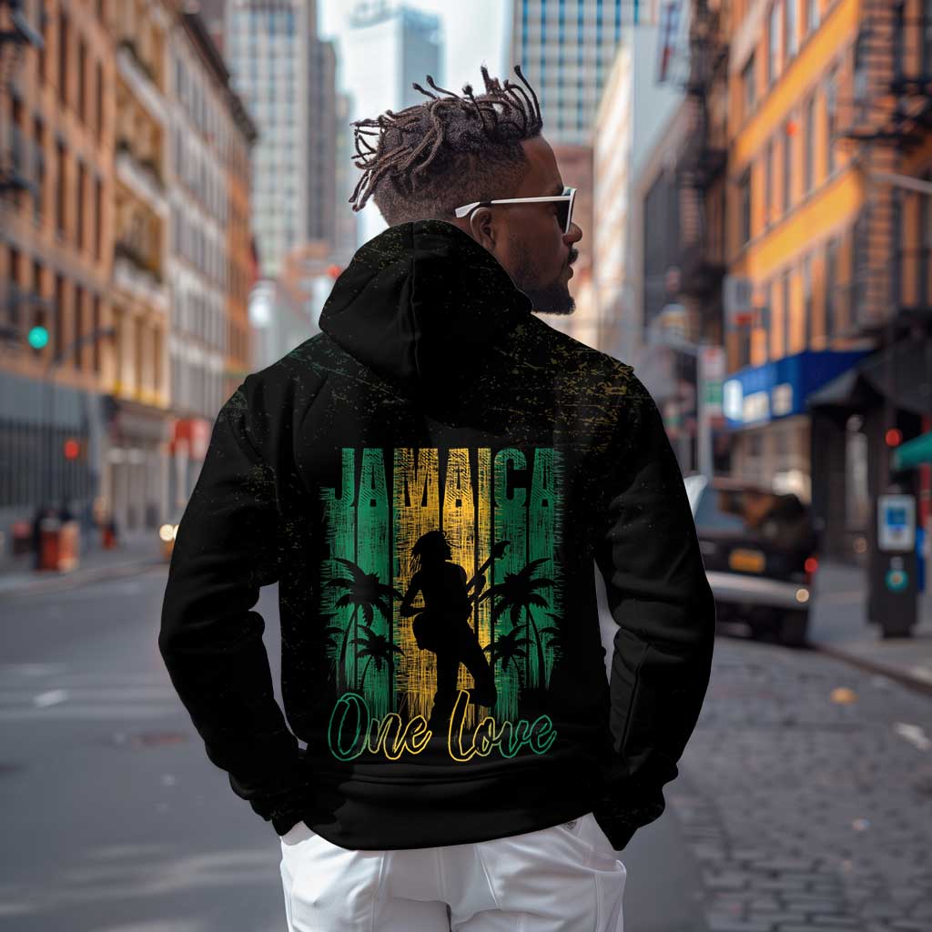 Afro-Jamaican One Love Grunge Hoodie Jamrock - African Pride