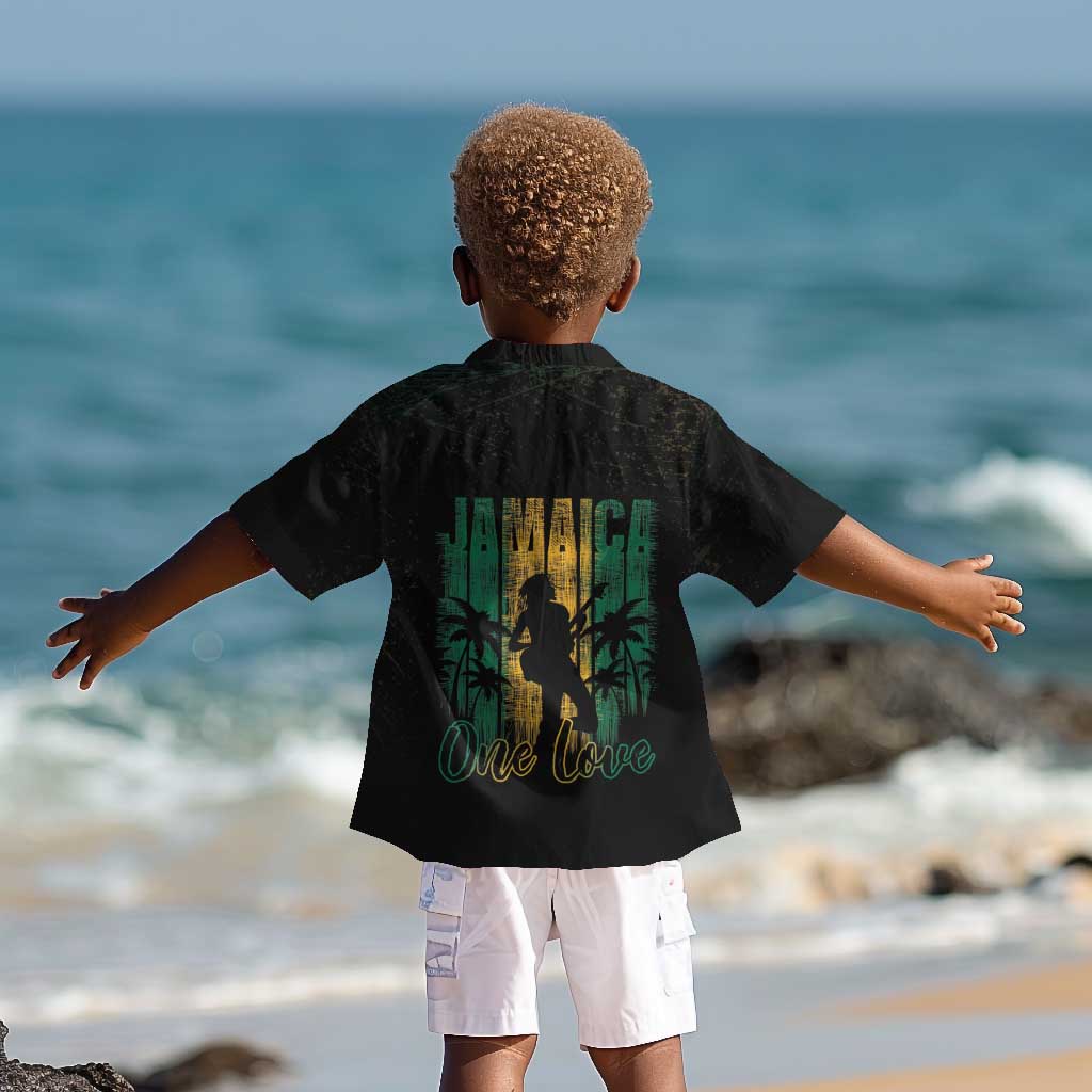 Afro-Jamaican One Love Grunge Kid Hawaiian Shirt Jamrock - African Pride