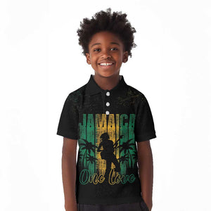Afro-Jamaican One Love Grunge Kid Polo Shirt Jamrock - African Pride