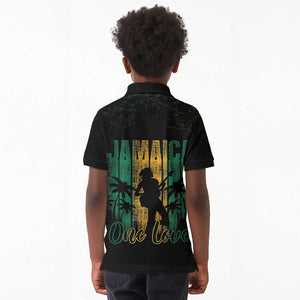 Afro-Jamaican One Love Grunge Kid Polo Shirt Jamrock - African Pride