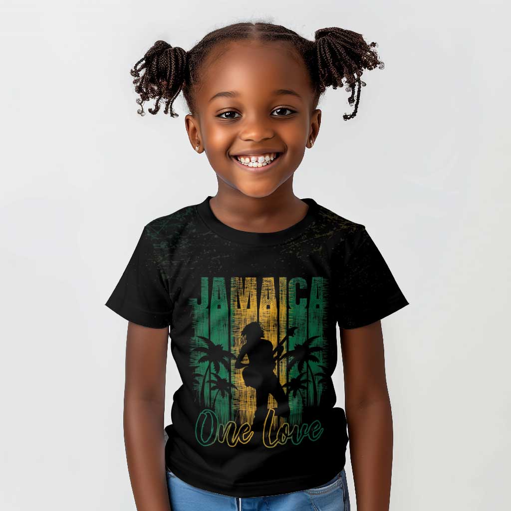 Afro-Jamaican One Love Grunge Kid T shirt Jamrock - African Pride