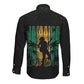Afro-Jamaican One Love Grunge Long Sleeve Button Shirt Jamrock - African Pride