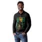 Afro-Jamaican One Love Grunge Long Sleeve Polo Shirt Jamrock - African Pride