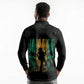 Afro-Jamaican One Love Grunge Long Sleeve Polo Shirt Jamrock - African Pride