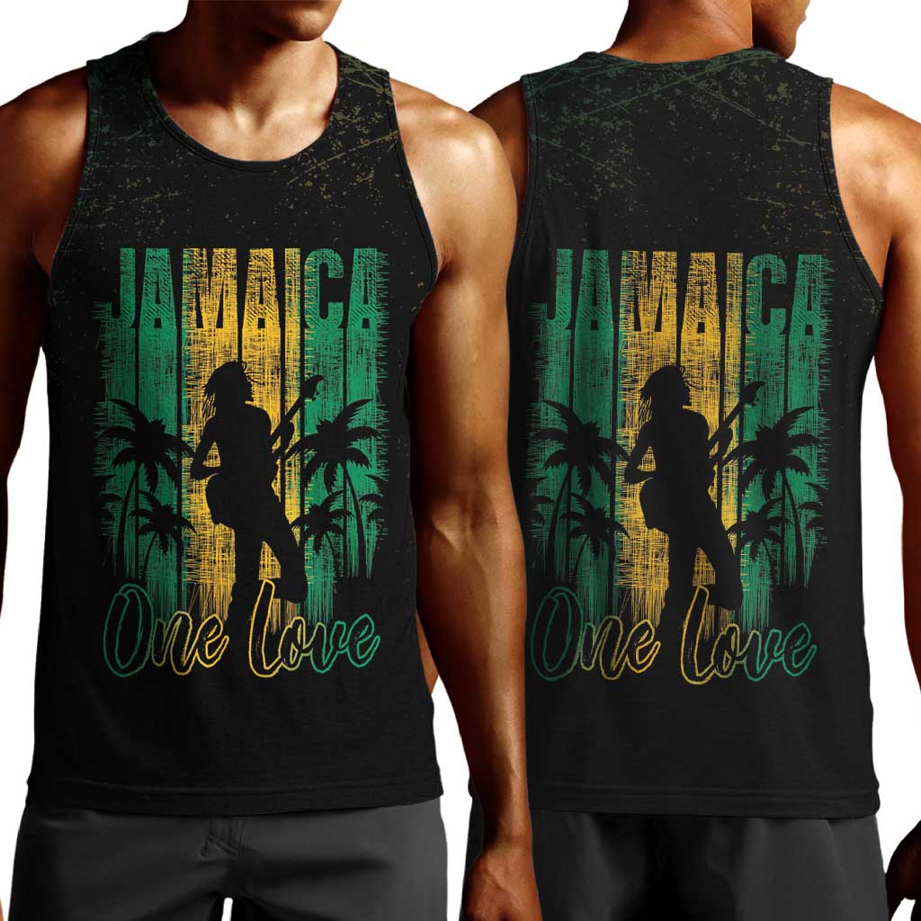 Afro-Jamaican One Love Grunge Men Tank Top Jamrock - African Pride