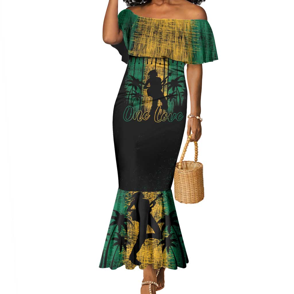Afro-Jamaican One Love Grunge Mermaid Dress Jamrock - African Pride