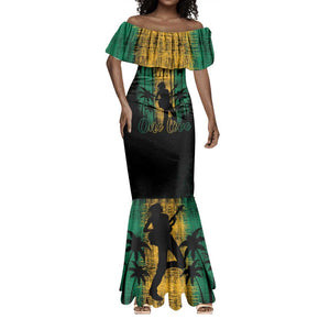 Afro-Jamaican One Love Grunge Mermaid Dress Jamrock - African Pride