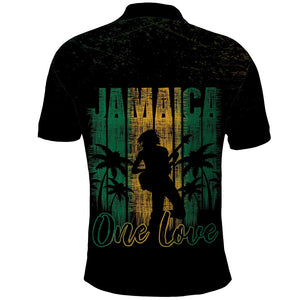 Afro-Jamaican One Love Grunge Polo Shirt Jamrock - African Pride