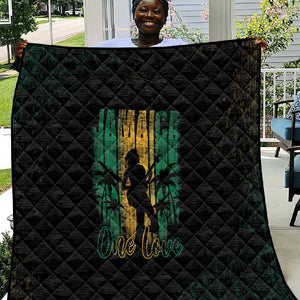 Afro-Jamaican One Love Grunge Quilt Jamrock - African Pride