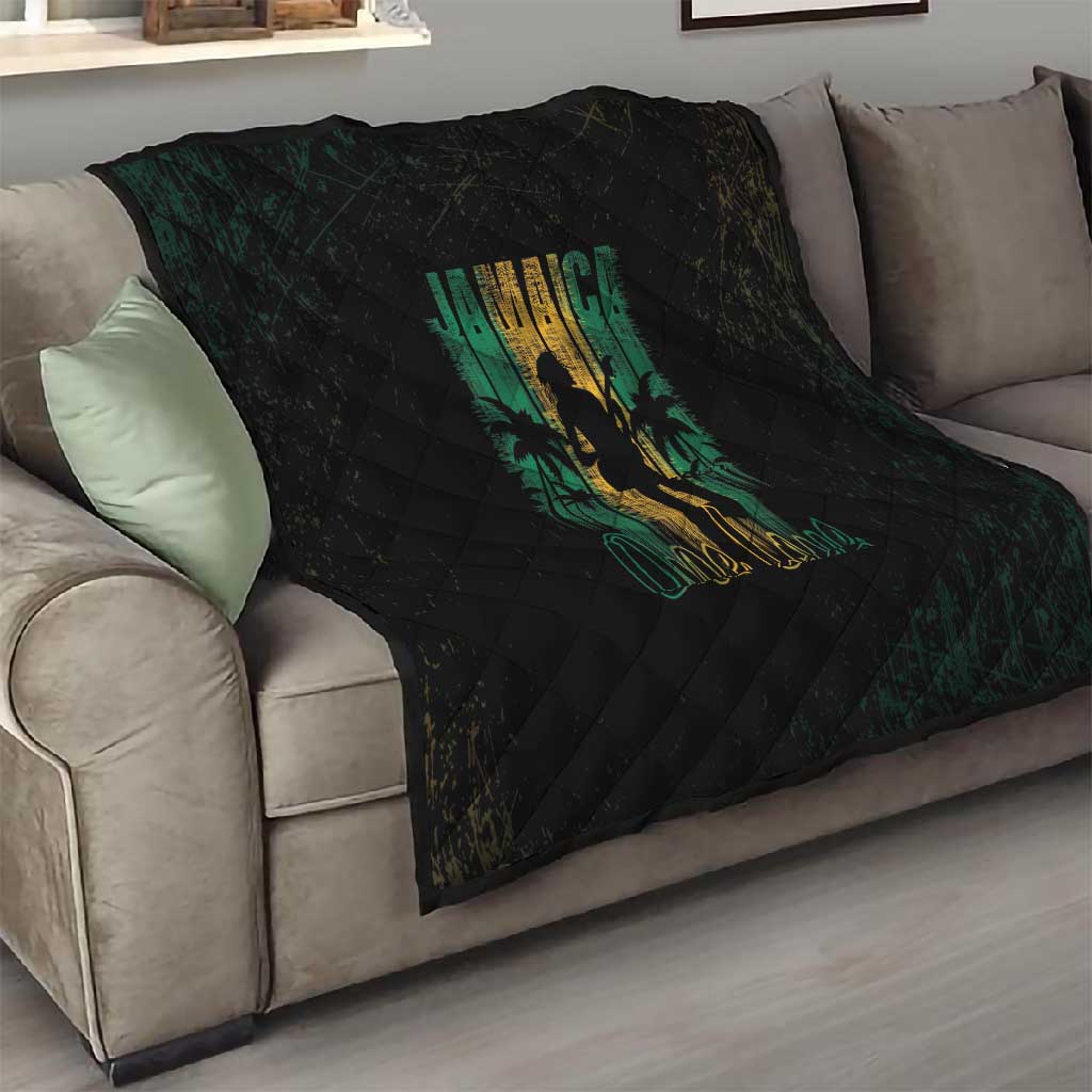 Afro-Jamaican One Love Grunge Quilt Jamrock - African Pride