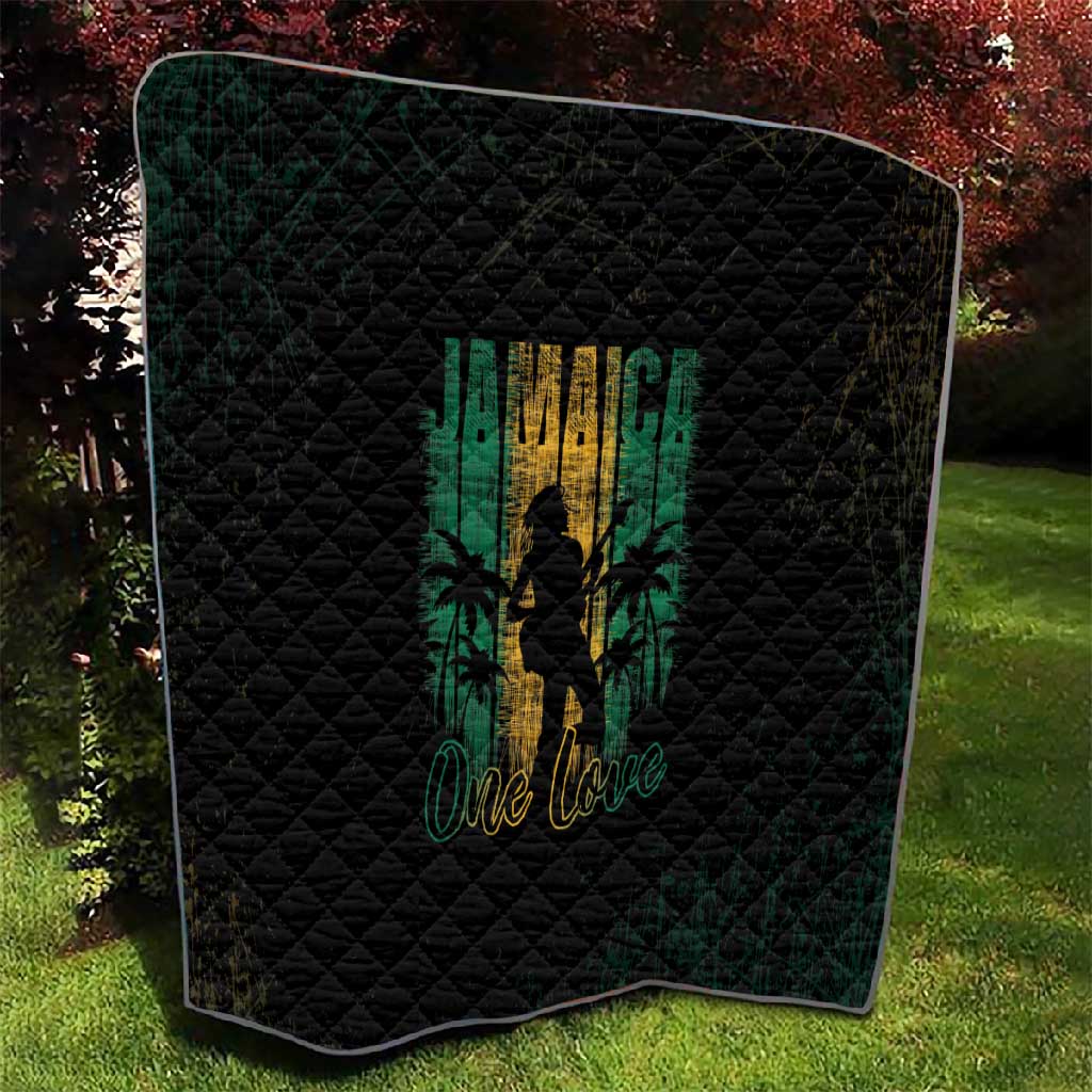 Afro-Jamaican One Love Grunge Quilt Jamrock - African Pride
