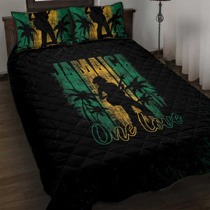 Afro-Jamaican One Love Grunge Quilt Bed Set Jamrock - African Pride