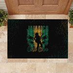Afro-Jamaican One Love Grunge Rubber Doormat Jamrock - African Pride