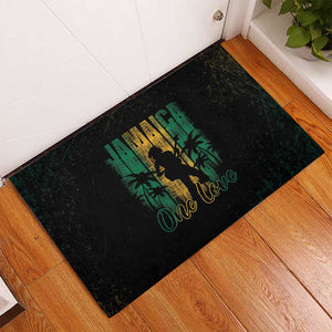 Afro-Jamaican One Love Grunge Rubber Doormat Jamrock - African Pride