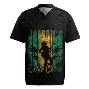 Afro-Jamaican One Love Grunge Rugby Jersey Jamrock - African Pride