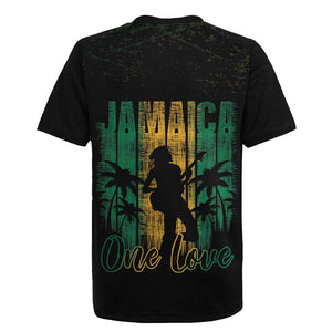 Afro-Jamaican One Love Grunge Rugby Jersey Jamrock - African Pride
