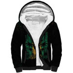 Afro-Jamaican One Love Grunge Sherpa Hoodie Jamrock - African Pride
