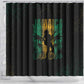 Afro-Jamaican One Love Grunge Shower Curtain Jamrock - African Pride