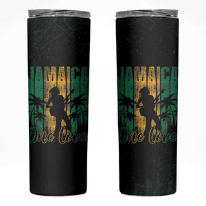 Afro-Jamaican One Love Grunge Skinny Tumbler Jamrock - African Pride