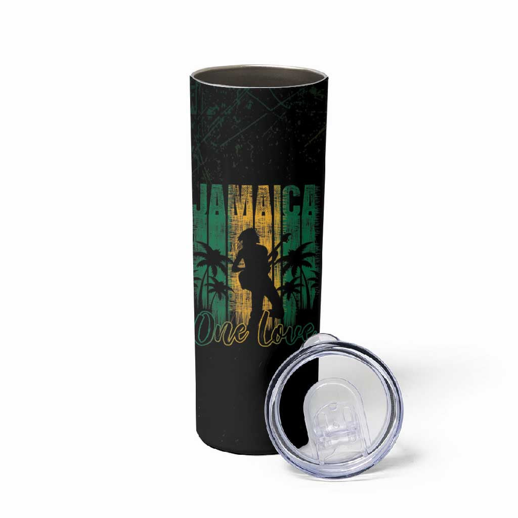 Afro-Jamaican One Love Grunge Skinny Tumbler Jamrock - African Pride
