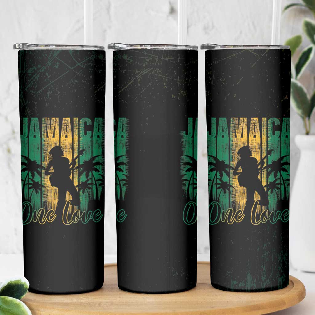 Afro-Jamaican One Love Grunge Skinny Tumbler Jamrock - African Pride