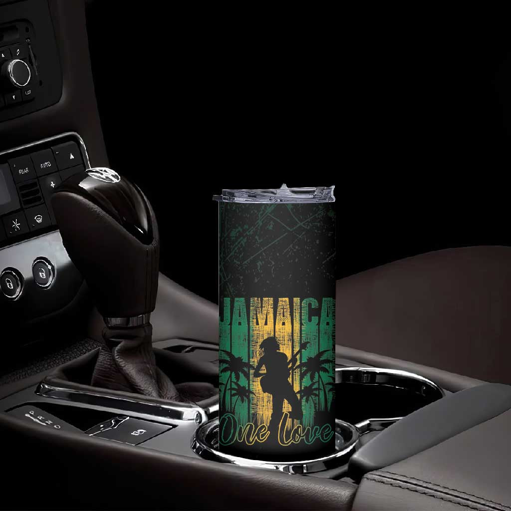 Afro-Jamaican One Love Grunge Skinny Tumbler Jamrock - African Pride