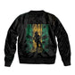 Afro-Jamaican One Love Grunge Sleeve Zip Bomber Jacket Jamrock - African Pride