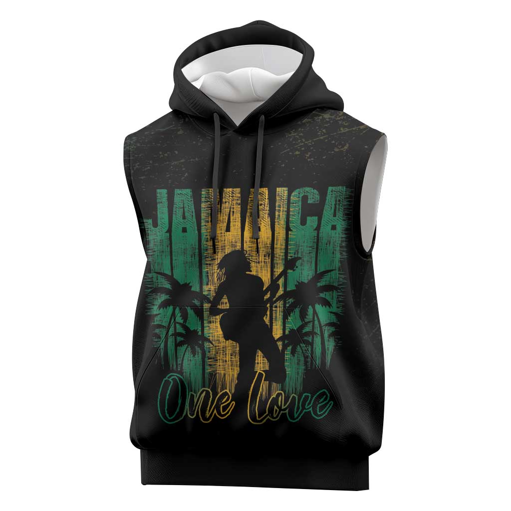 Afro-Jamaican One Love Grunge Sleeveless Hoodie Jamrock - African Pride
