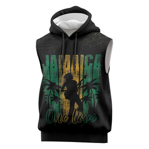 Afro-Jamaican One Love Grunge Sleeveless Hoodie Jamrock - African Pride