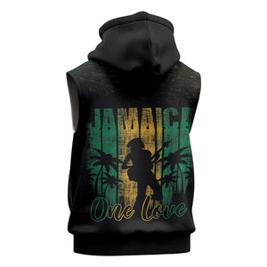 Afro-Jamaican One Love Grunge Sleeveless Zip Hoodie Jamrock - African Pride
