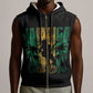 Afro-Jamaican One Love Grunge Sleeveless Zip Hoodie Jamrock - African Pride
