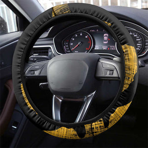 Afro-Jamaican One Love Grunge Steering Wheel Cover Jamrock - African Pride