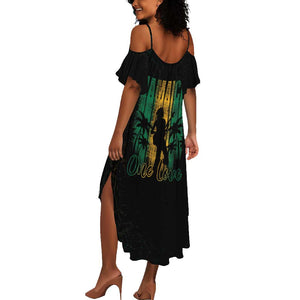 Afro-Jamaican One Love Grunge Summer Maxi Dress Jamrock - African Pride