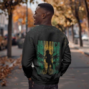Afro-Jamaican One Love Grunge Sweatshirt Jamrock - African Pride