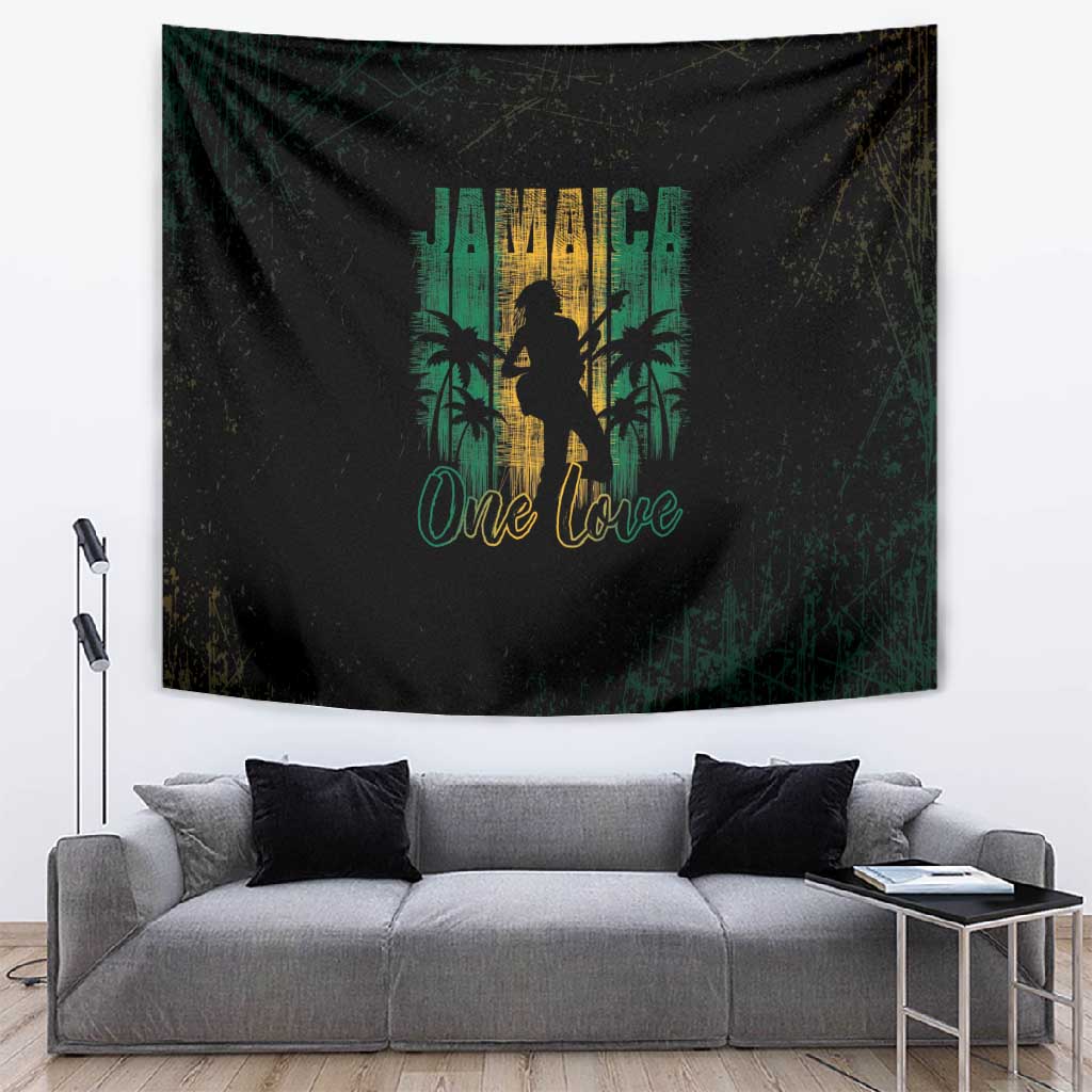 Afro-Jamaican One Love Grunge Tapestry Jamrock - African Pride