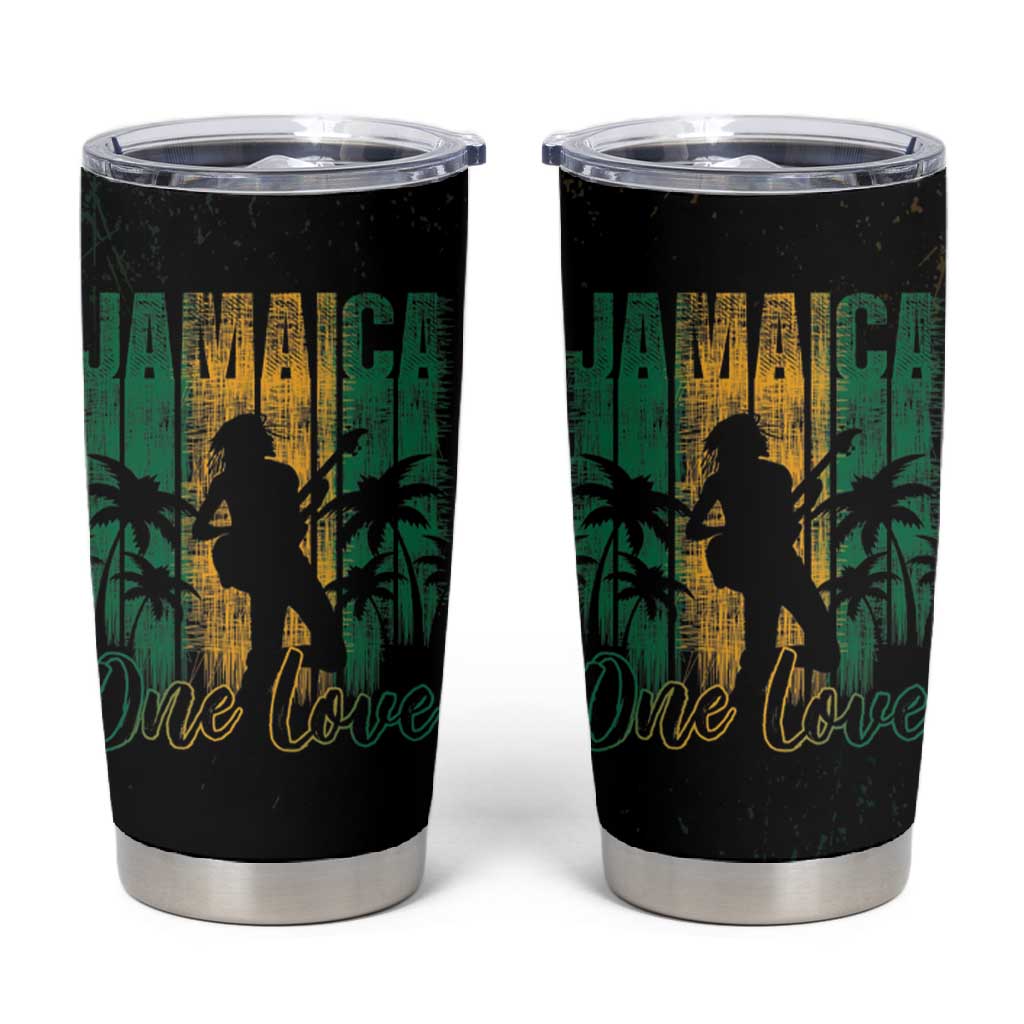 Afro-Jamaican One Love Grunge Tumbler Cup Jamrock - African Pride