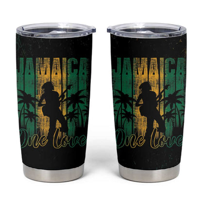 Afro-Jamaican One Love Grunge Tumbler Cup Jamrock - African Pride